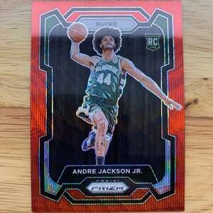 2023-24 Panini Prizm Andre Jackson Jr. Rookie Red Wave RC Milwaukee Bucks